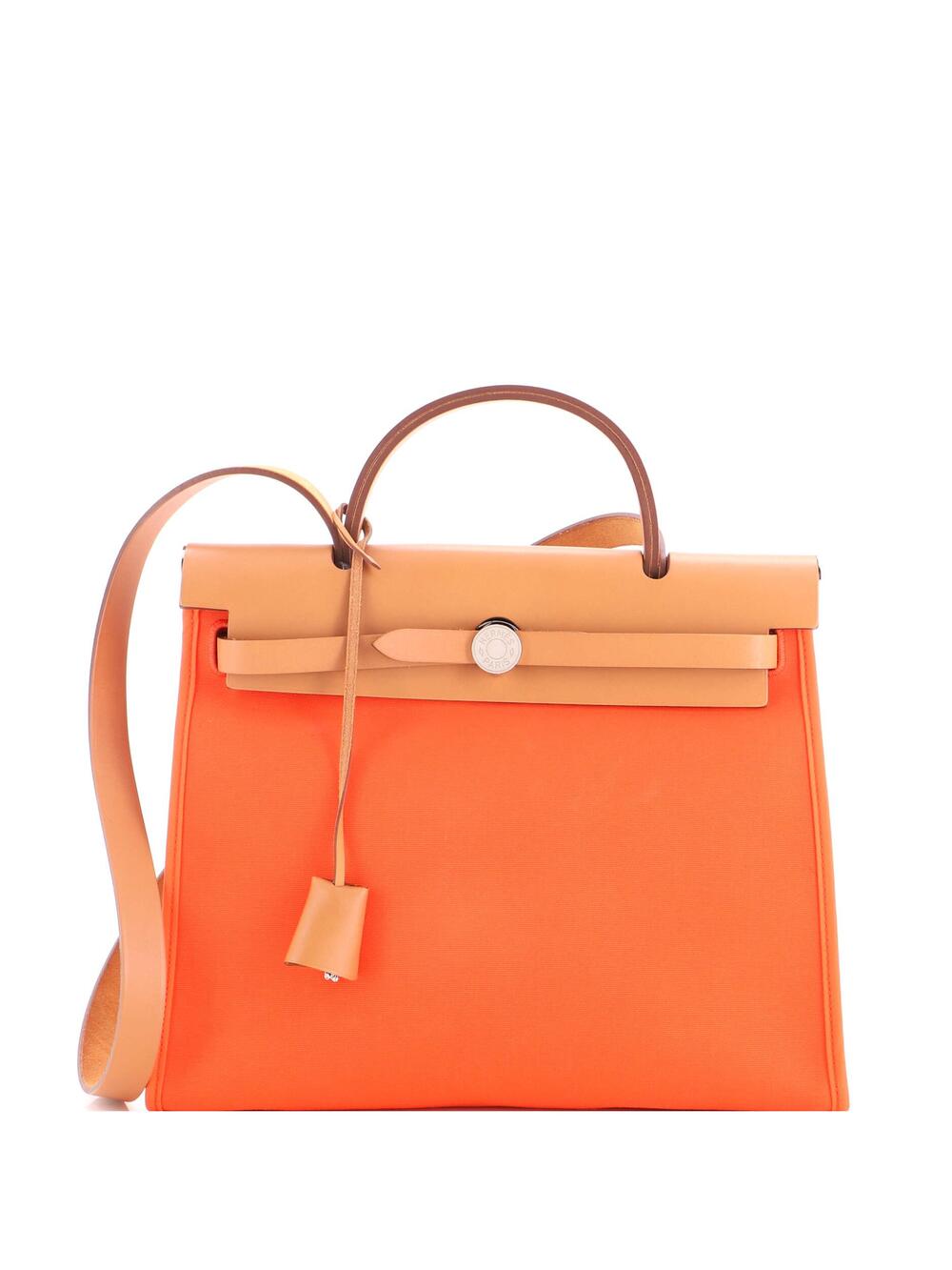 Hermes Herbag Zip Leather And Toile 31 #352197H24B